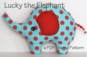 Image of Lucky the Elephant PDF Sewing Pattern