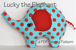 Image of Lucky the Elephant PDF Sewing Pattern