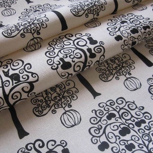 Image of Orchard - Black on hemp/organic cotton