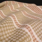 Image of Organic Striped Waffle Texture Towel