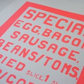 Image of Big Breakfast screenprint on paper - Neon