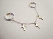 Image of 3 CRUCIFIXES Double Ring