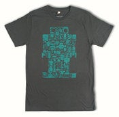 Image of I Robots on Grey Organic Fair Wear T-Shirt.