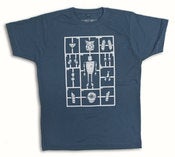 Image of Airfix Robot on Denim Blue Fair Wear T-Shirt.