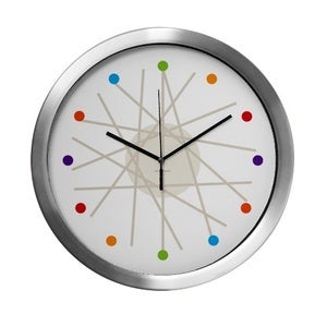 Image of haywire multi-color wall clock