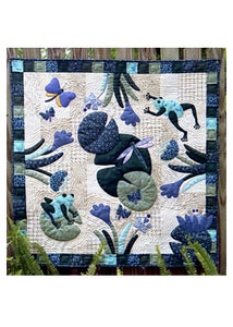 Image of Lilly Pond with Frogs quilt pattern