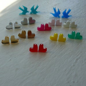 Image of heart ear studs