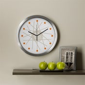 Image of haywire orange wall clock