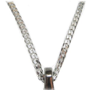 Image of 18" Silver Flat Curb Link Chain