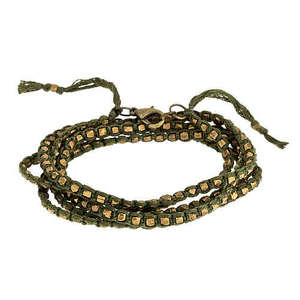 Image of Brass Bead Wrap Bracelet / Necklace