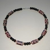 Image of Handcarved Beaded Necklace - Wood Bead Unisex