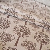 Image of Orchard organic cotton fabric - chocolate