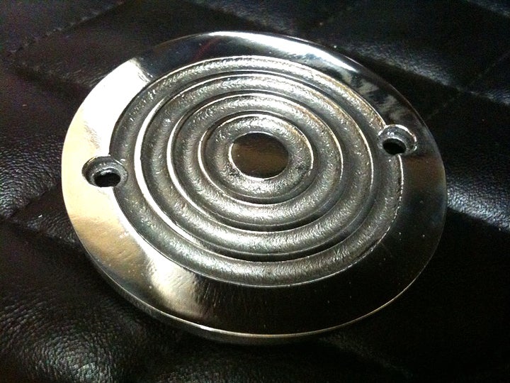 Image of Old Gold "Bullseye" ignition covers