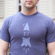 Image of Navy Heathered Rocket T