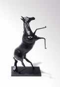 Image of An almost entirely perfect representation of a black horse (rearing)