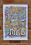 Image of Nice to be nice