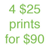 Image of Set of 4 $25 prints for $90