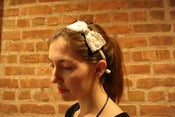 Image of Beaded bow headband on velvet: FREE SHIPPING