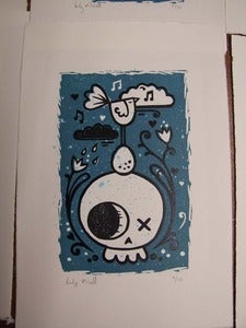 Image of Song of Life n Death Lino Print