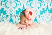 Image of *Cherry Sky* Gorgeous Pink Rose Headband 