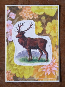 Image of Vintage Woodland Deer - greeting card