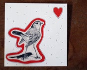 Image of Love bird - handmade greeting card