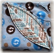 Image of Blue & Brown Sweet Fingers and Toes Infant Car Seat Blanket
