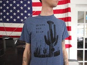 Image of Brown and Blue Cactus T-Shirt