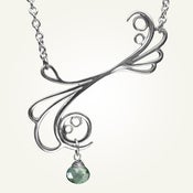 Image of Mayan Reef Necklace with Green Mystic Quartz, Sterling Silver