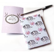 Image of White Tiger & Lotus Notebook
