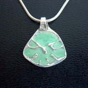 Image of PMC Jewelry - Turquoise Carribbean Drop Pendant Necklace