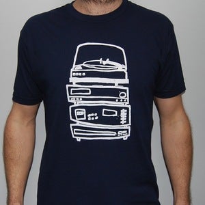 Stereo stack on navy blue $25