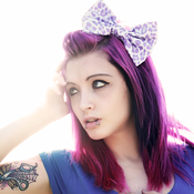 Mini Lavender Leopard Print Hair Bow