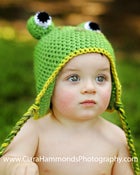 Image of Frog Earflap hat crochet pattern