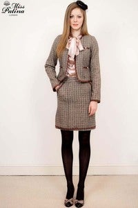 Image of Premium Collection Chanel Style Wool Suit 