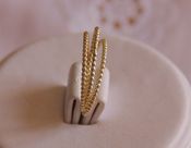 Image of Set of 3 -14k solid yellow gold beaded DOTTED stack/stacking rings - wedding bands, anniversary band