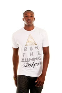 Image of EYE RUN THE ILLUMINATI WHITE AND GOLD(SOLD OUT)