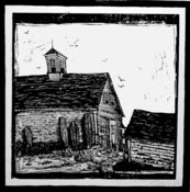 Image of BACKYARD BARN - BW POSTER