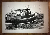 Image of LOBSTER BOAT - BW POSTER