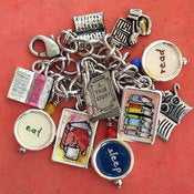 Image of Eat Sleep Read Book Lovers Charm Bracelet