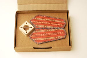 Image of Wooden-lamp Red/White