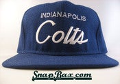 Image of VINTAGE INDIANAPOLIS COLTS BLUE SCRIPT SPORTS SPECIALTIESSNAPBACK