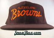 Image of VINTAGE CLEVELAND BROWNS SCRIPT SNAPBACK