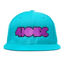 Image of 410 BC LOGO teal fitted cap