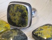 Image of the universe on your finger - eclipse stone cocktail ring