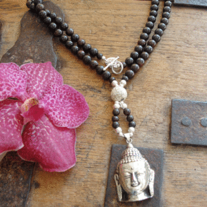 Buddha Boho Necklace - Garnet Image of Buddha Boho Necklace - Garnet