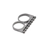 Image of Gunmetal Double Finger Ring