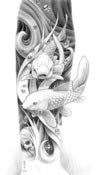 Image of "Koi fish" forearm design