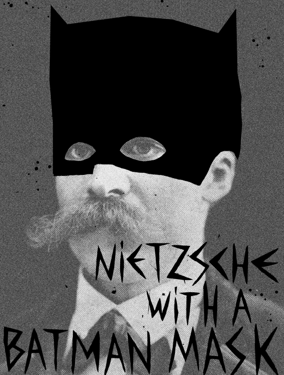 Nietzsche avec un masque de Batman, par Christophe Lambert