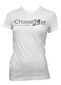 Image of NEW Fitted iChoose2live Womens T-shirt (White)